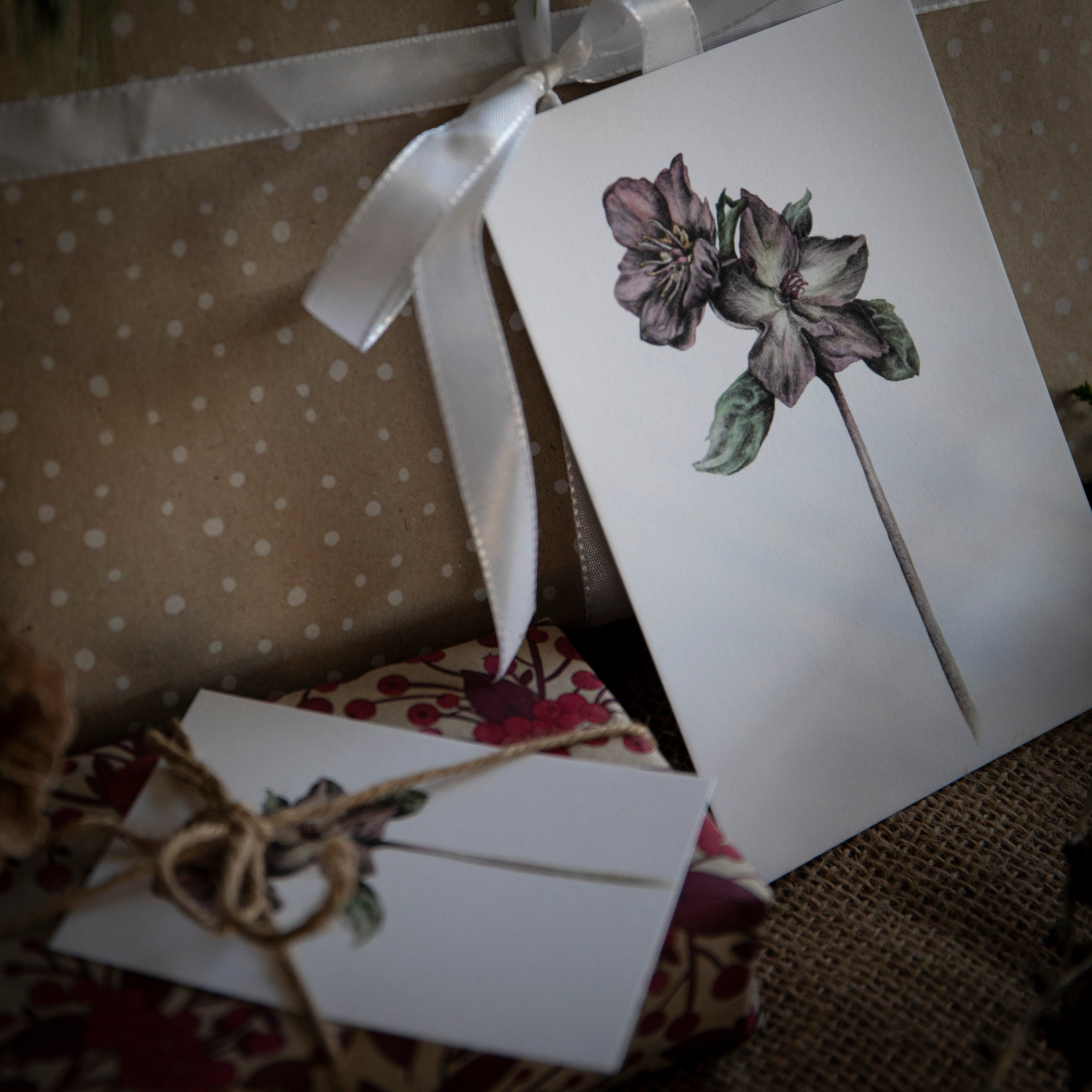 Julerose - Kunstkort